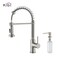 Kibi Aurora Single Handle Pull Down Kitchen Sink Faucet with Soap Dispenser C-KKF2003BN-KSD100BN - alternate 1